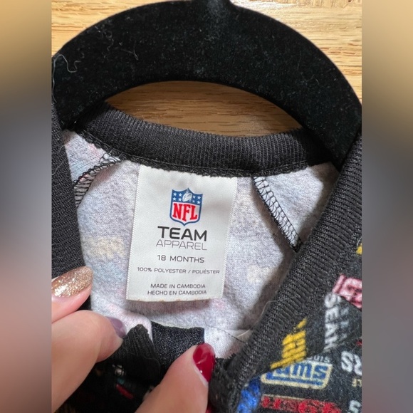 NFL 18 Months Girl Boy Team Apparel NFL Football Team Logo Pajama Sleeper JIT49 - Picture 5 of 5